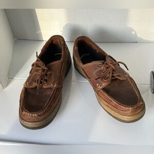 Nunn Bush Boat Shoes Mens 8 M Moc Toe Casual Comfort 81013-200 Brown Leather